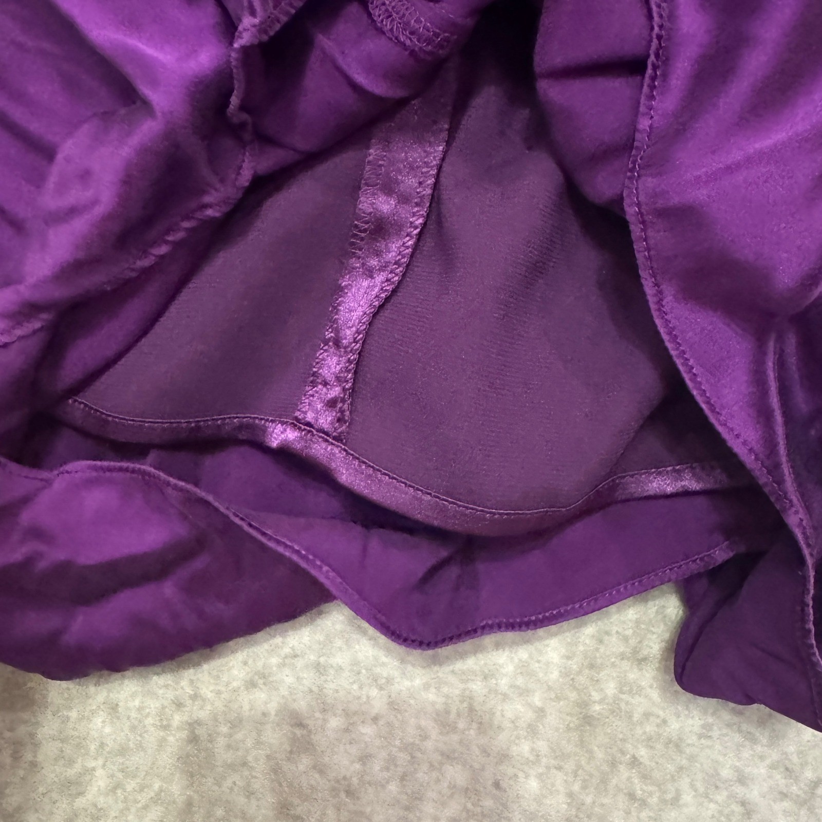 Bebe Purple Silk Blend Strapless Pleated Sequin Floral Cocktail Dress S Y2K