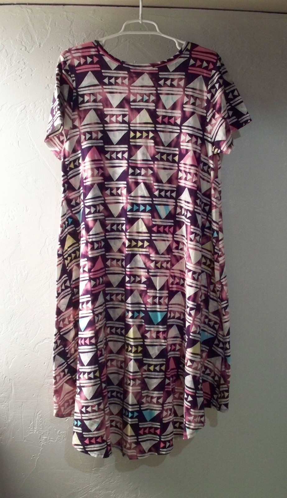 2 – NEW LulaRoe Comfort Carly SS Midi Dress size L – NWOT Both Cotton Blend