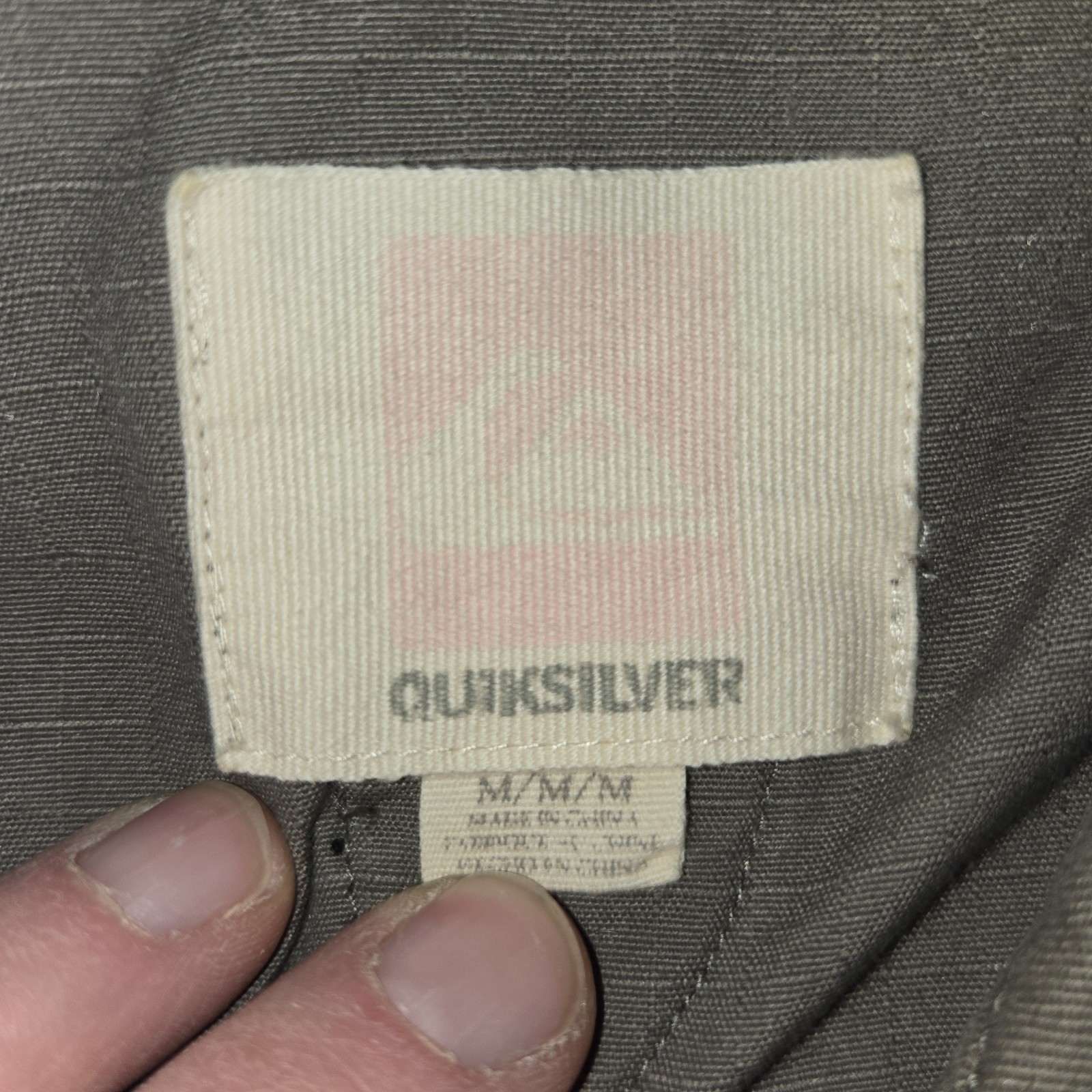 Quiksilver Gray Medium Sheath Button Up Utility Shirt Dress