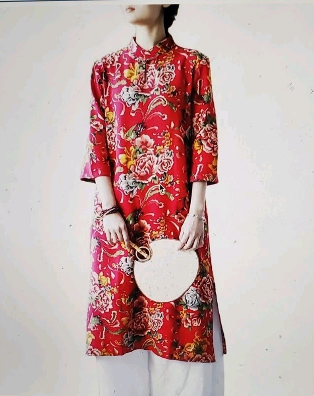 Women’s Chinese Style Cotton Linen Stand Collar Buttons Qipao Dress Cheongsam