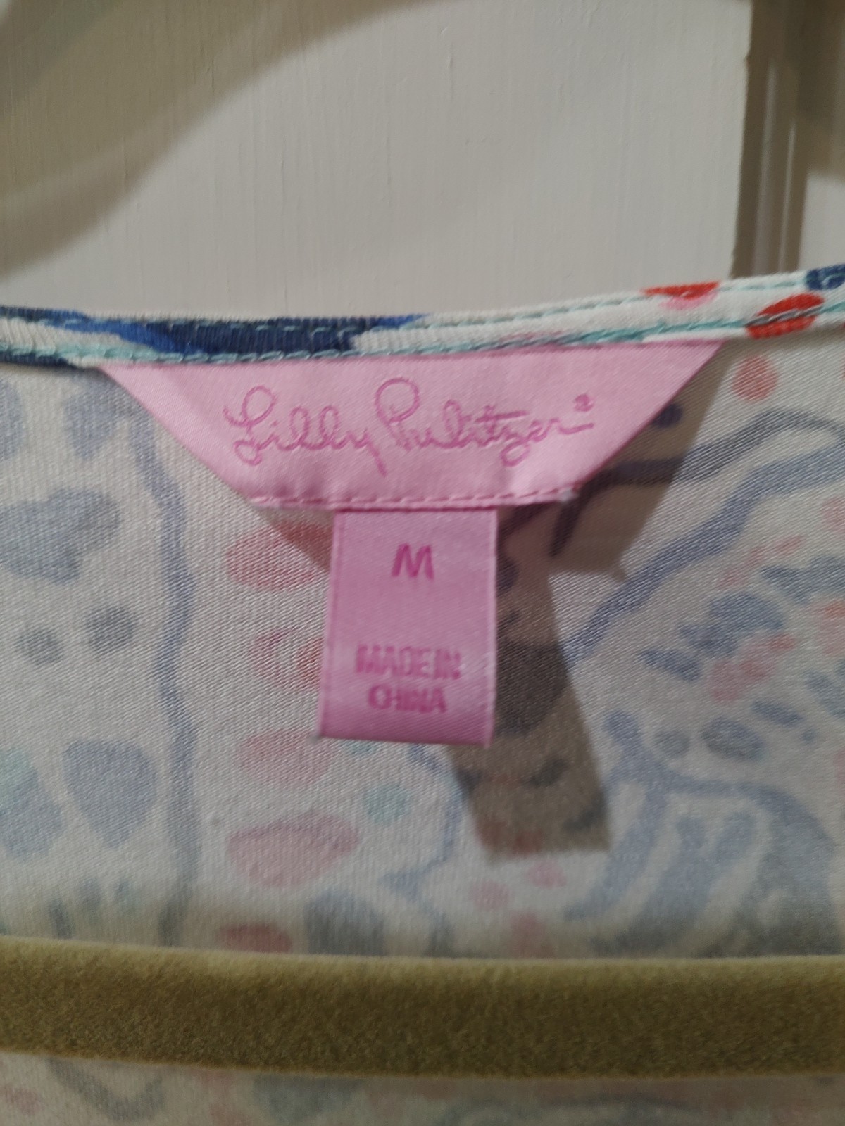 Lilly Pulitzer BELLINA WRAP DRESS Shell Me About It Blue Pink M 97172