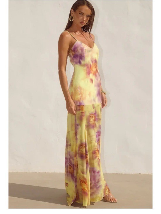 Runaway The Label TULIA LOW BACK MAXI DRESS – SURI Yellow XS