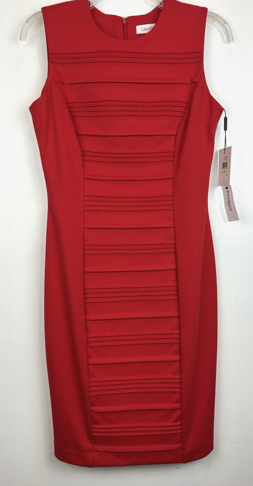 Calvin Klein Dress Womens 4 Sheath Sleeveless Party Holiday Cocktail Classic New