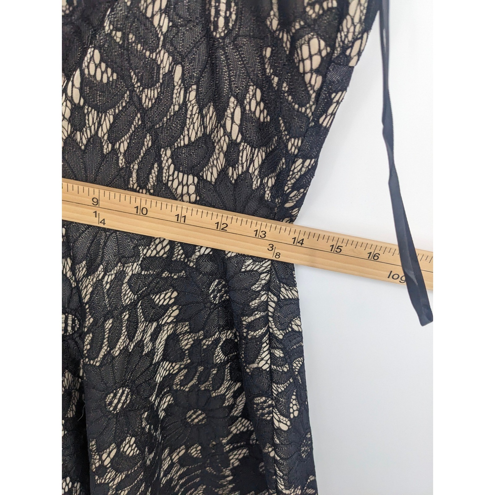 Trac Black Lace Dress Medium Lined Mini Y2K Dark Cottagecore Whimsical Romantic
