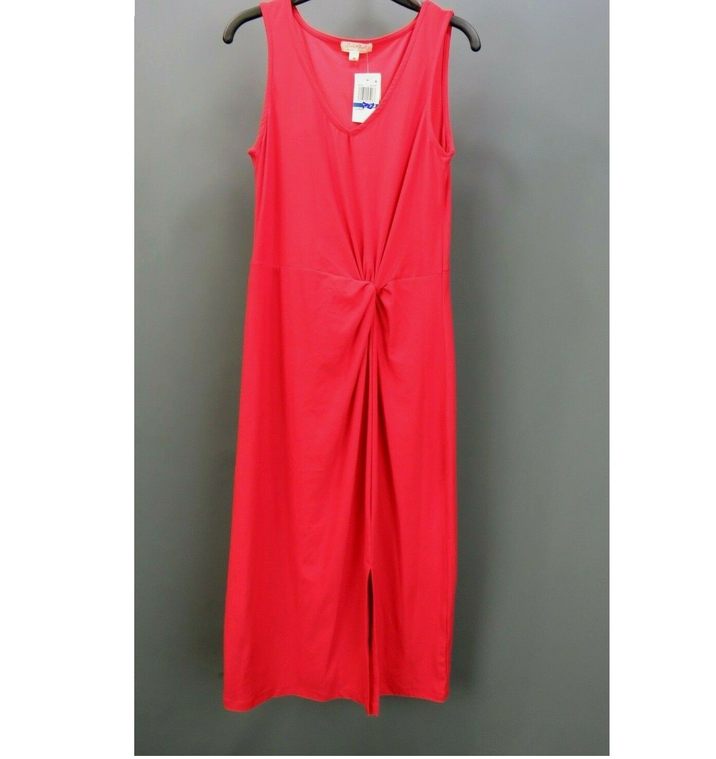 Ultra Flirt Junior Womens M Lollipop Red Sleeveless Knot Front Midi Dress NWT