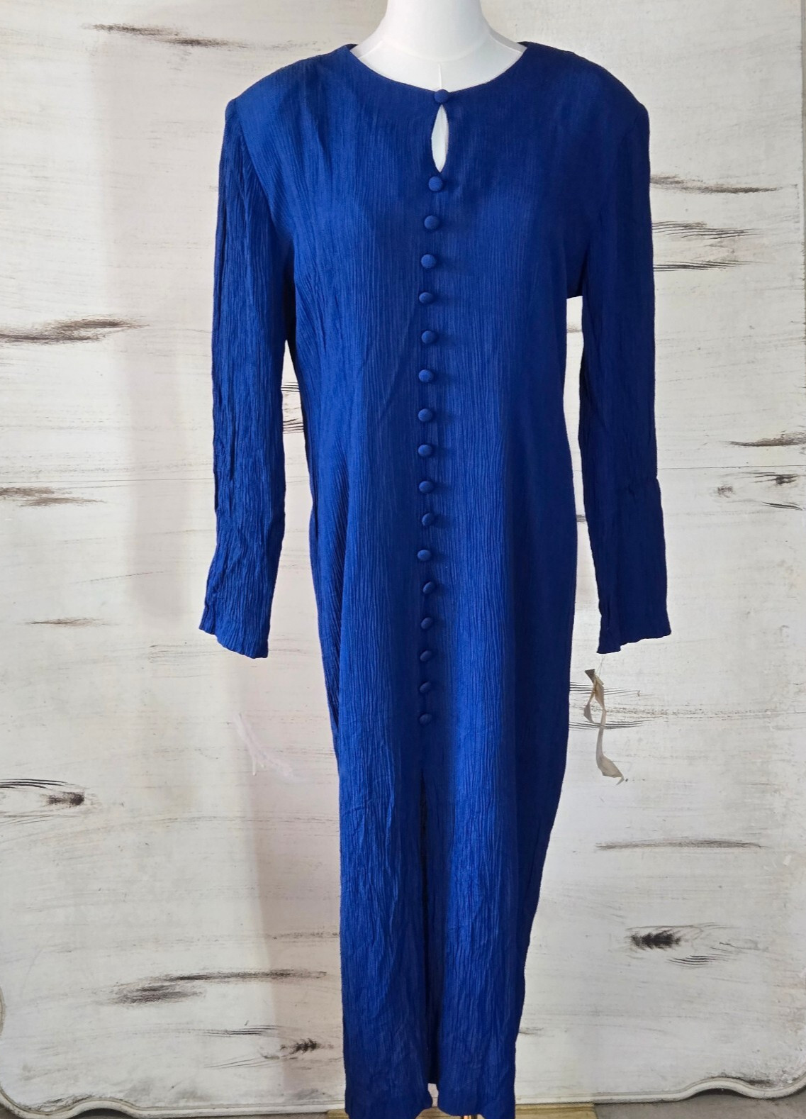 Betsy Lauren Maxi Dress Size 9/10 NWT Royal Blue Keyhole Party Cocktail
