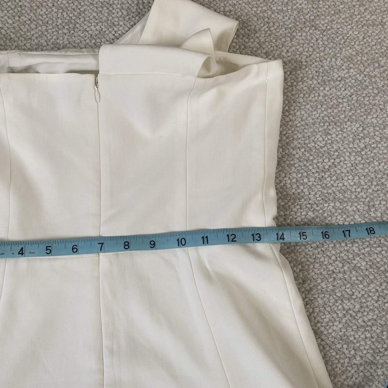 French Connection White One Shoulder Mini Dress Size 6 NWT Bridal Wedding $158