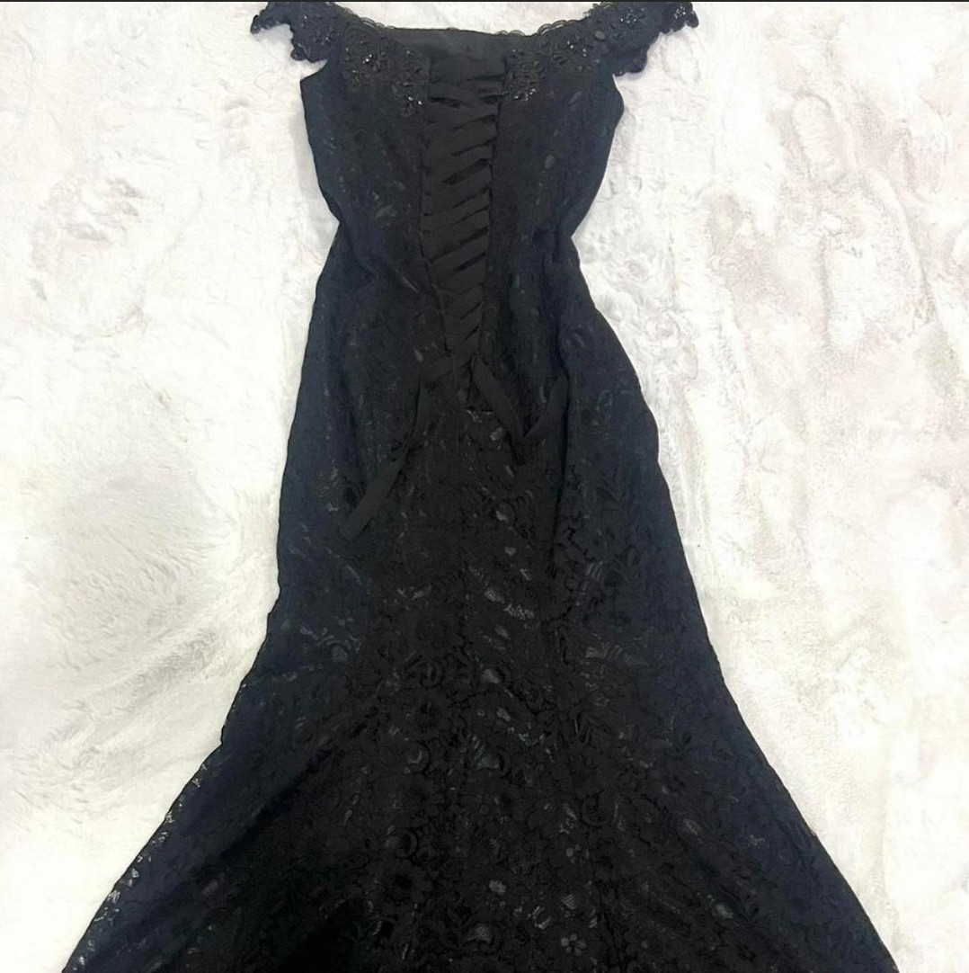 Gothic black fitted dress