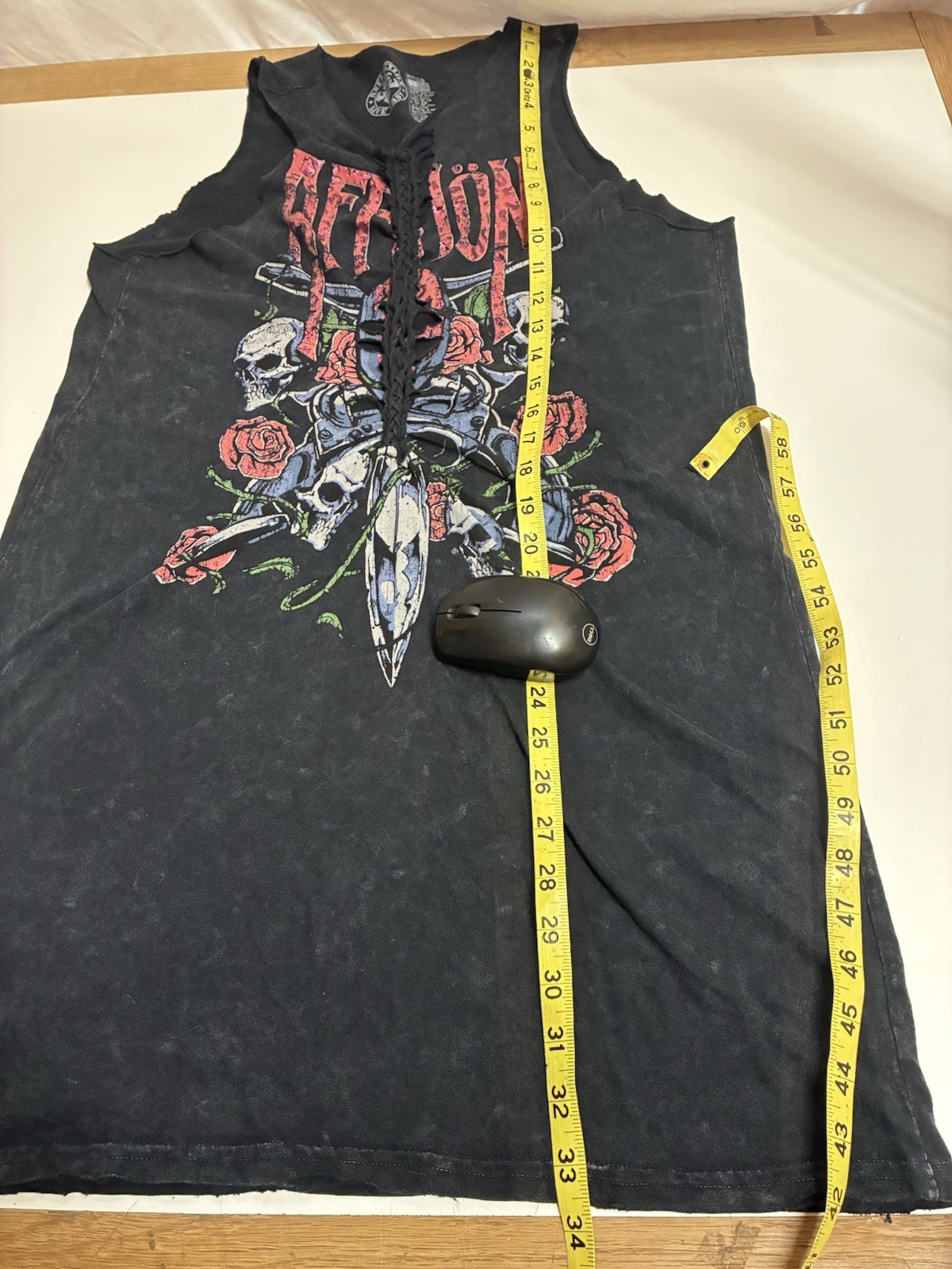 Affliction Skulls and Bones T-Shirt Dress women’s size Medium