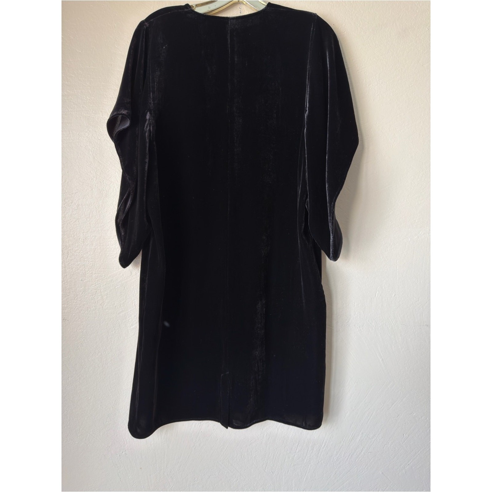 Eileen fisher black velvet dress tunic loose fit xxs (mannequin is small)