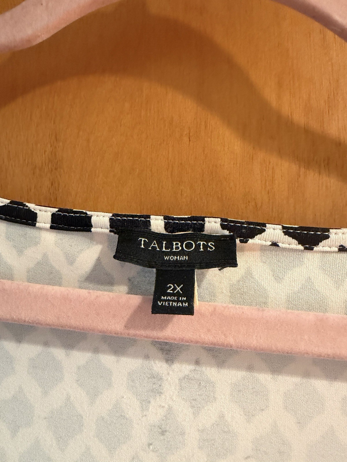 Classic Talbots Plus Size 2X Ivory And Black Dress