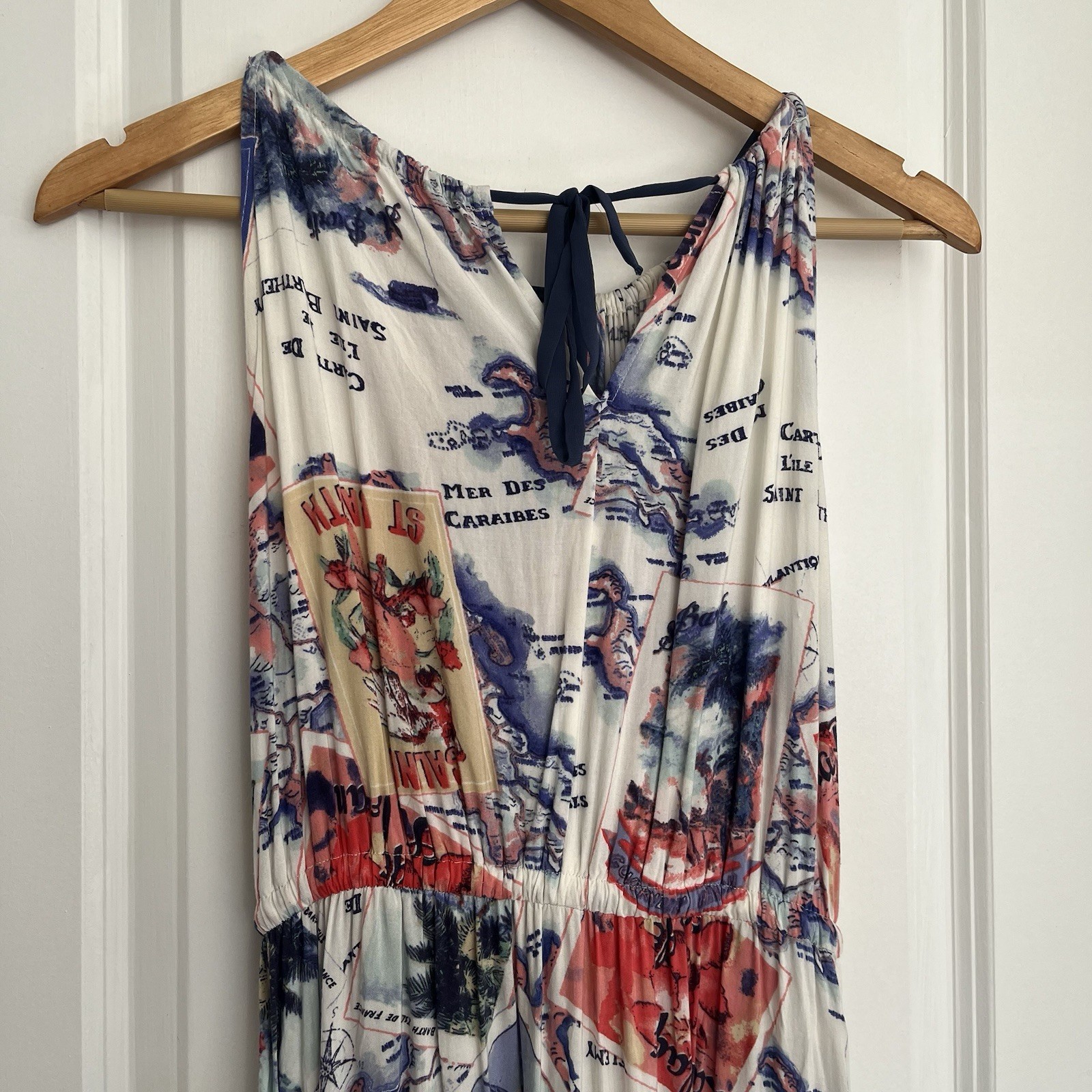 Peter Som for Design Nation Halter Maxi Dress Womens S St. Bart Island Travel