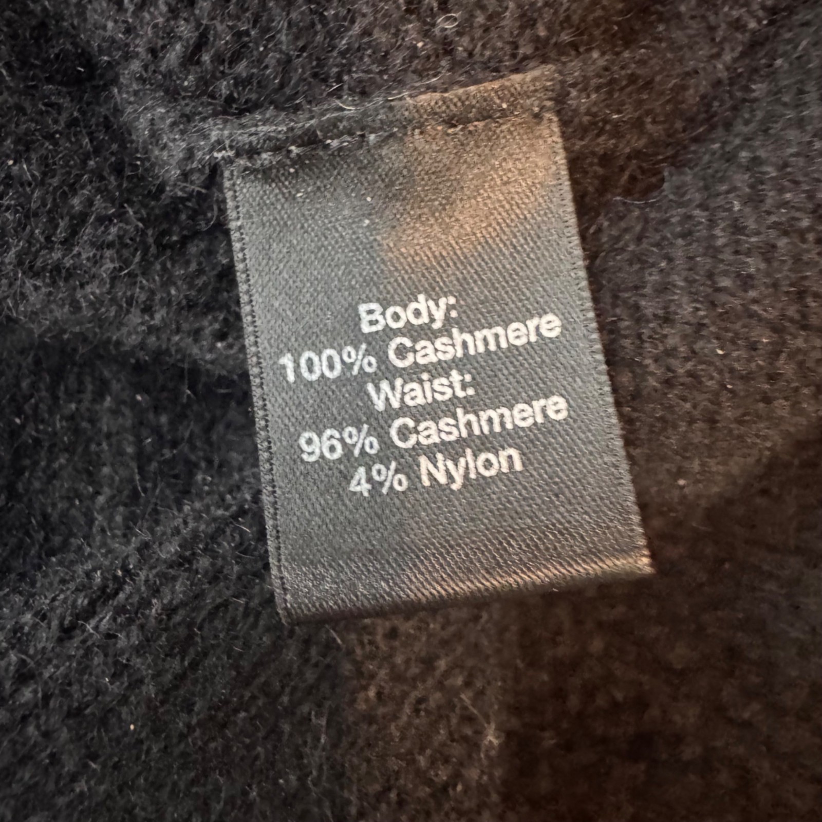Black Saks Fifth Avenue Cashmere Sweater Dress Black Long Sleeve Knit Size XS