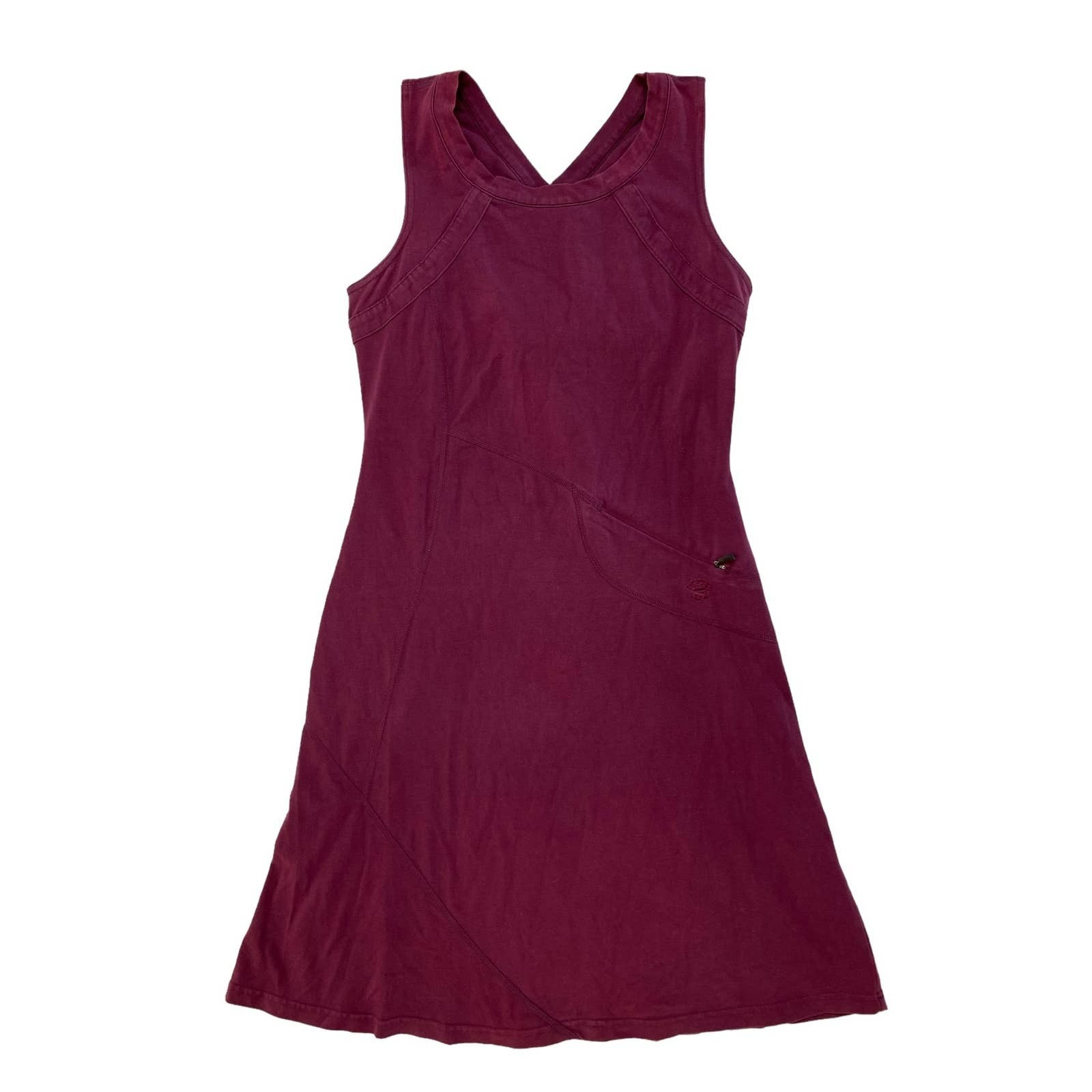 MOUNTAIN HARDWEAR Purple Keyhole Back Fit Flare Pocket Dress Size Small *READ*