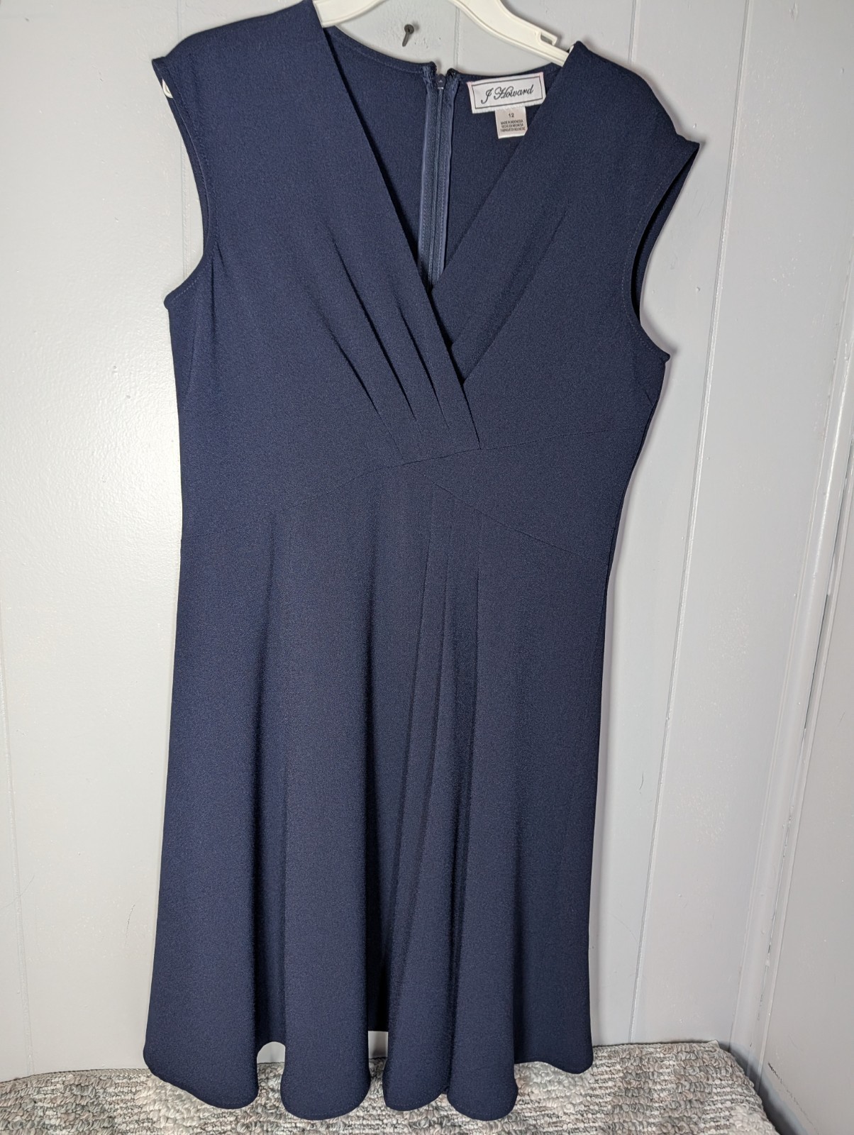 J Howard Dress Womens 12 Light Blue Lace Dress Sleeveless ALine Fit Flare Dressy