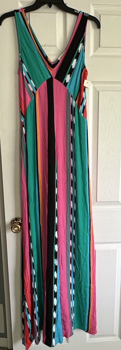 Ella Moss Maxi Dress Size Small Vibrant Colors