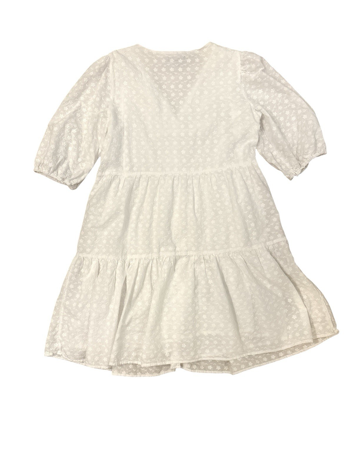 Cortefiel knee length White Button-Up Dress size XL.