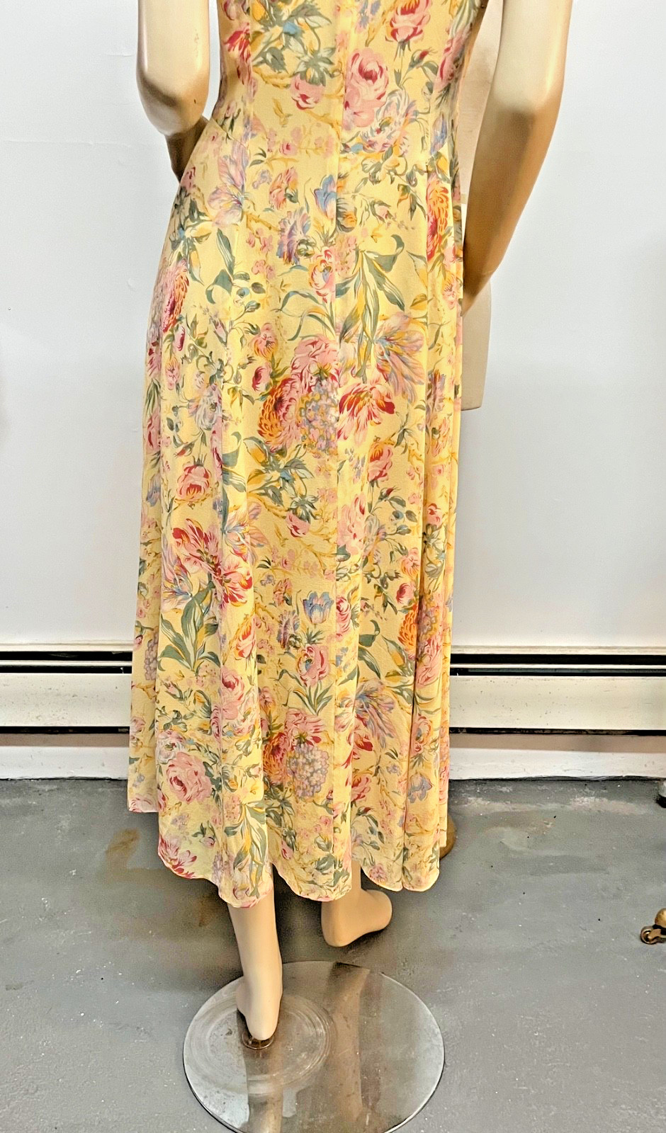 Vintage J Peterman April in Paris Silk Dress Size 4 Bust 34-35
