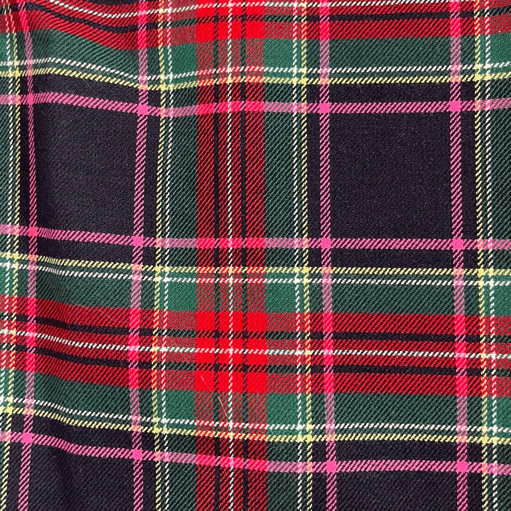 Talbots Classic Christmas Dashing Plaid Removable Rhinestone Collar Dress 8