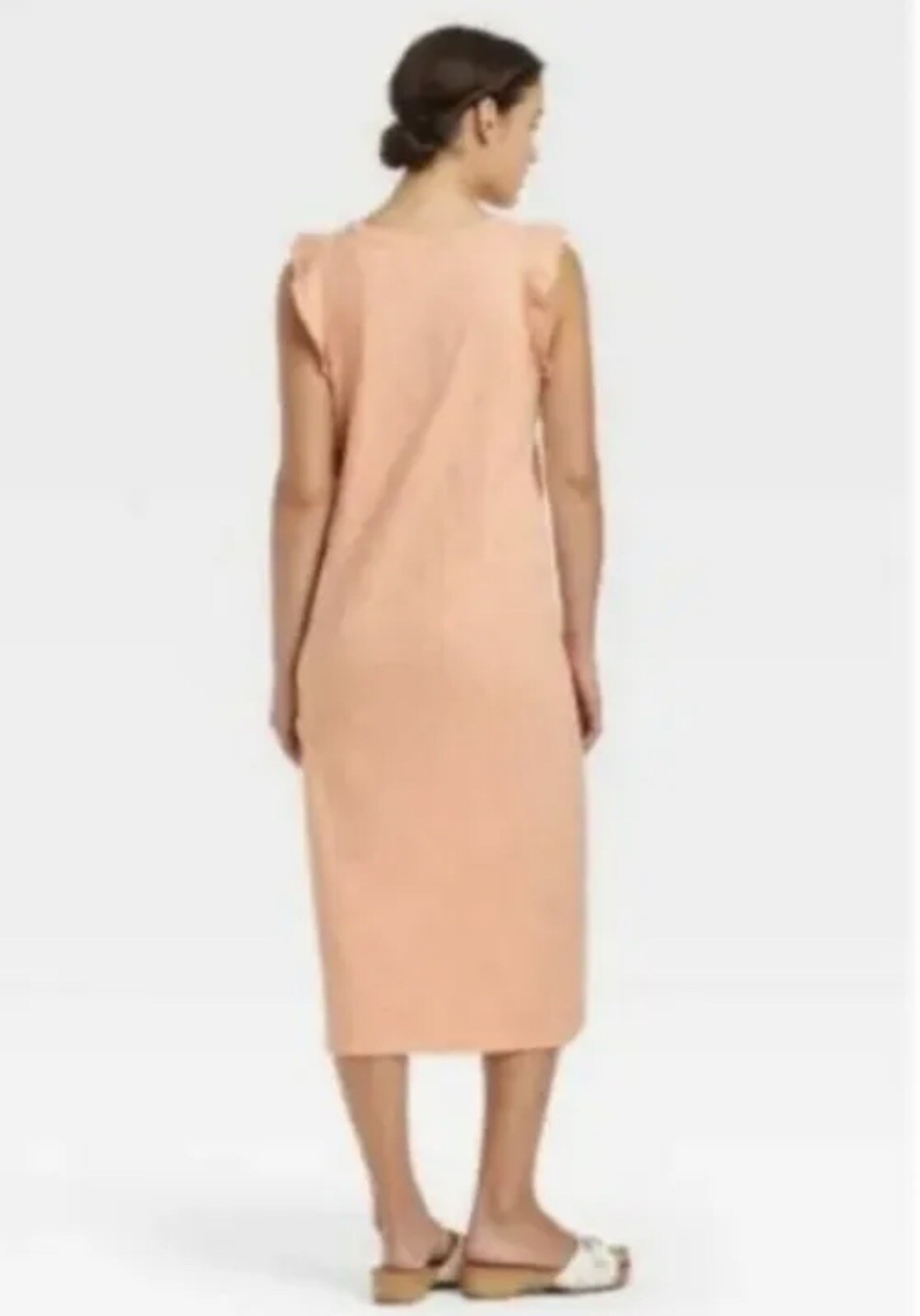 Universal Thread Womens Maxi Dress Size Lg Coral Peachy Orange Stretch