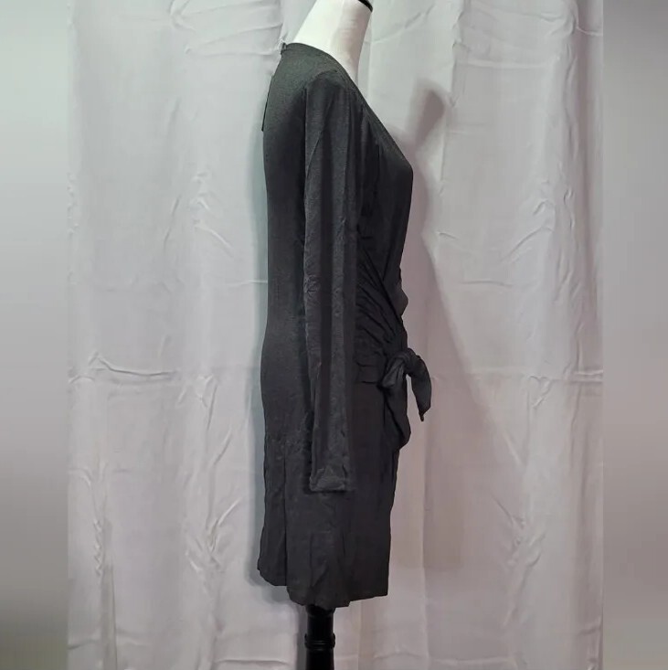 NWT Heathyoga Women’s Dark Gray Mini Bodycon Wrap Dress Size 2XL