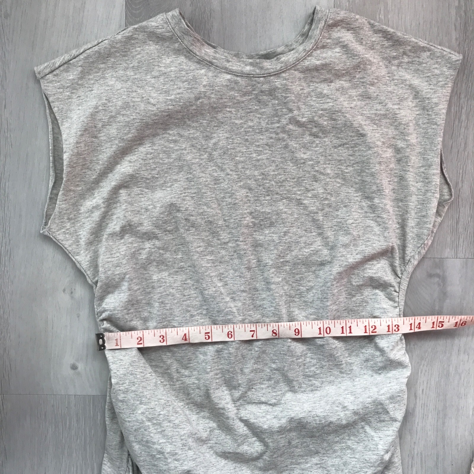 WeWoreWhat Womens Dress Medium Gray Heathered Sleeveless Rouched Crew