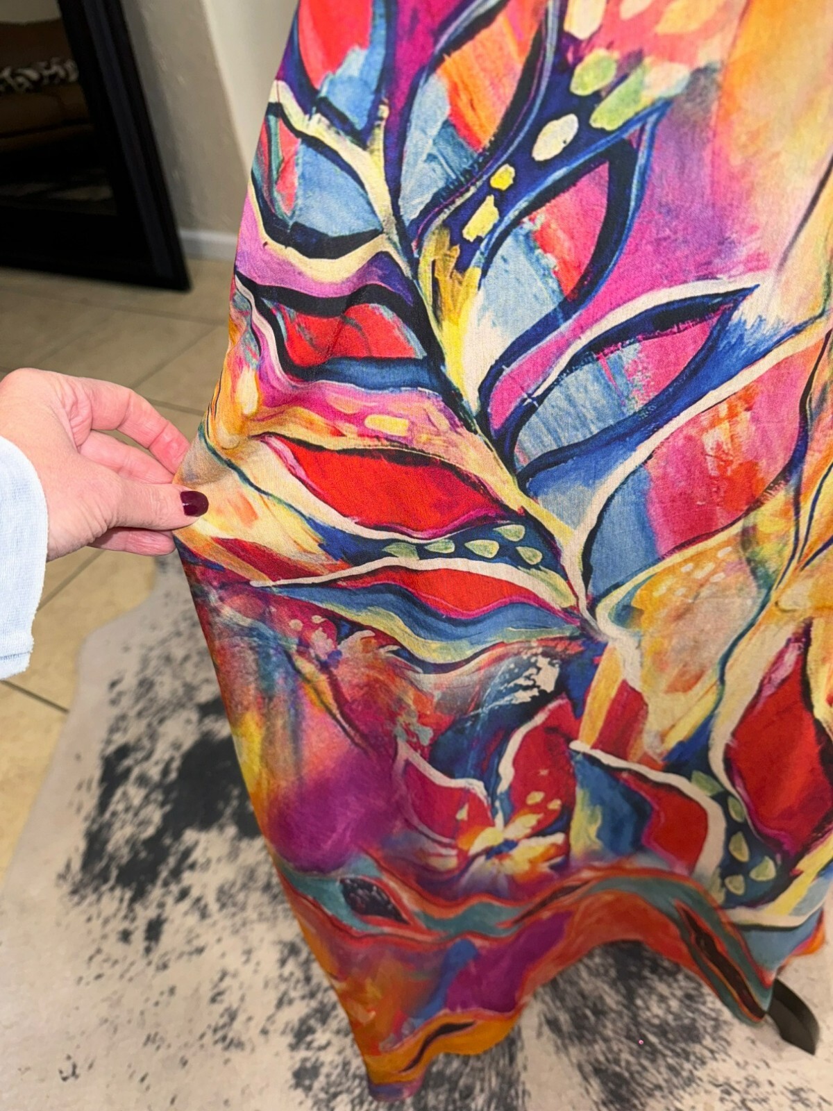 Colorful Abstract Sleeveless Maxi Dress By Radzoli Artsy Retro Pockets Boho