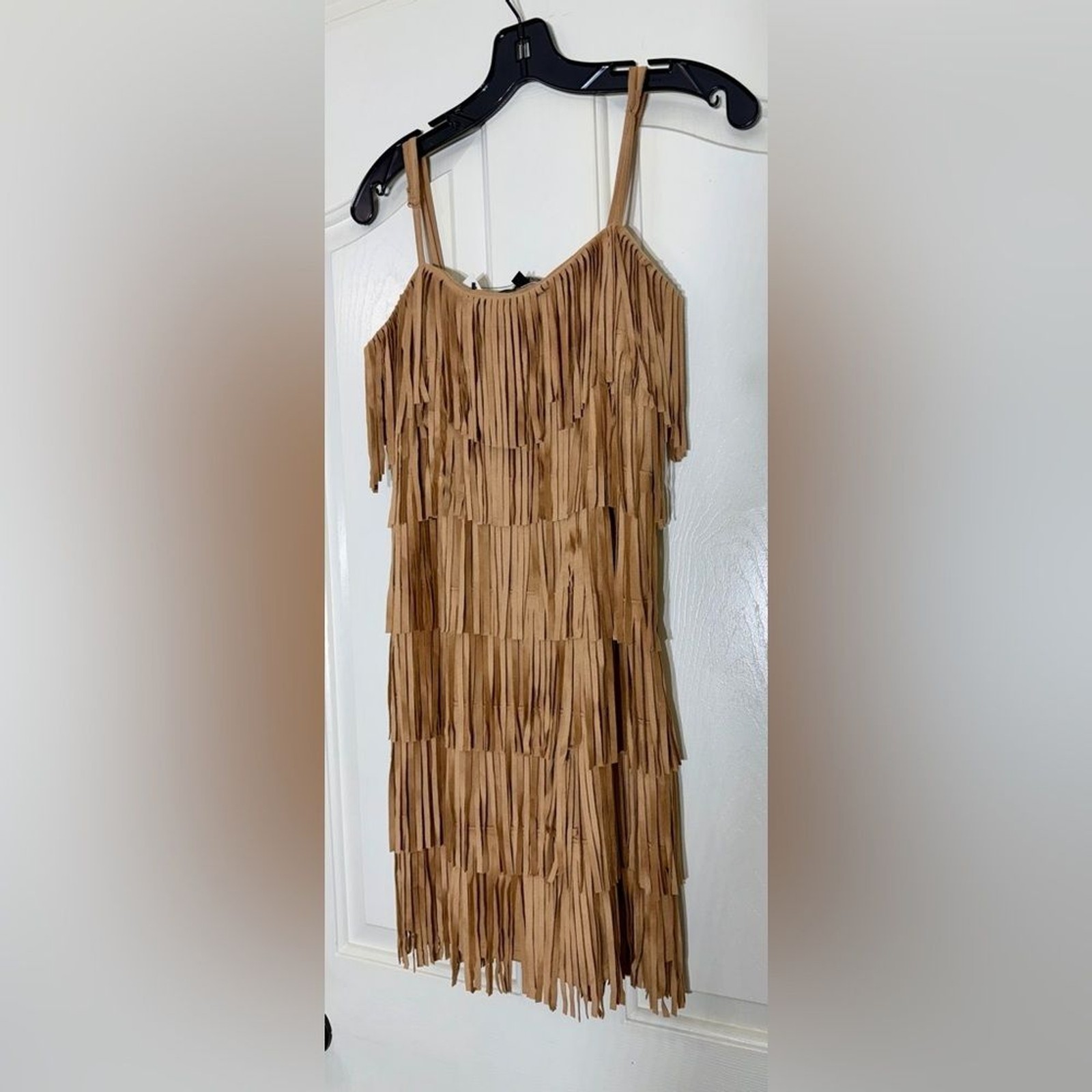 NWT Trixxi Faux Suede Fringe Mini Dress Western Boho Festival Sz M
