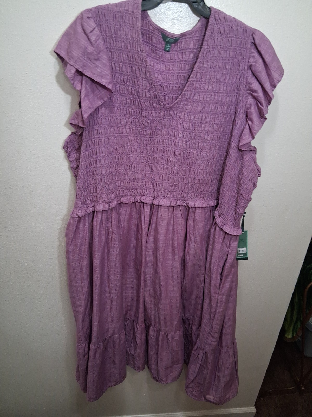Women’s Terra And Sky Size 4X 28W-30W Smock Midi Bodice Dress NWT