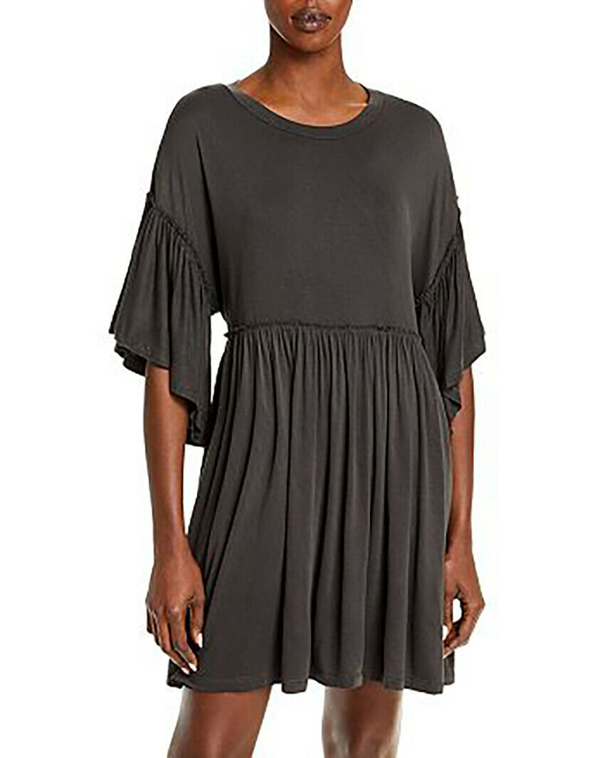 Aqua Dress Baby Doll Washed Black Gray Women Sz M NEW NWT 564