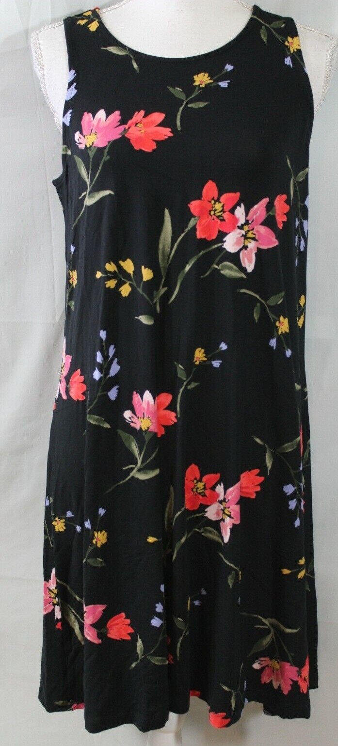 NEW Old Navy Women Black Floral Casual Dress sizes S ,M or L (B315)