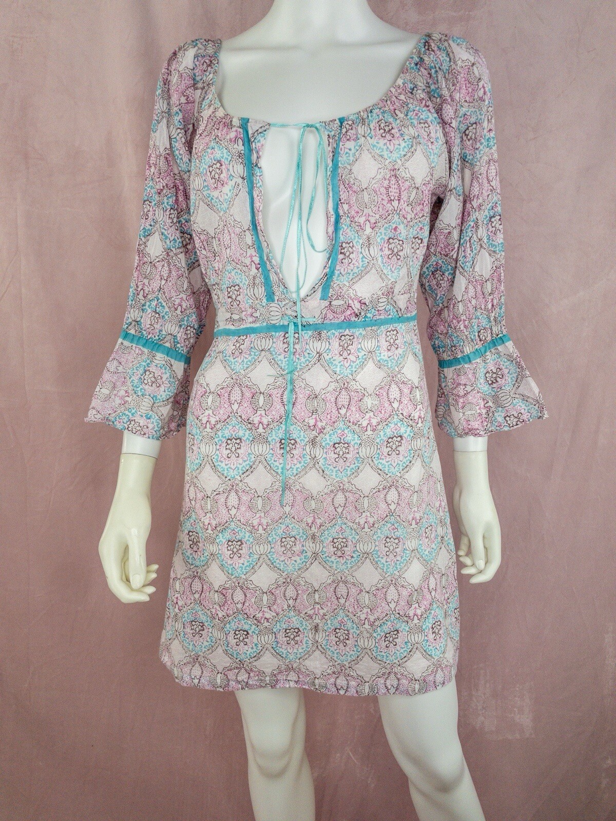 Lolita Jaca St Barth Womens 100% Cotton Mini Dress Cover-up Size Size Medium
