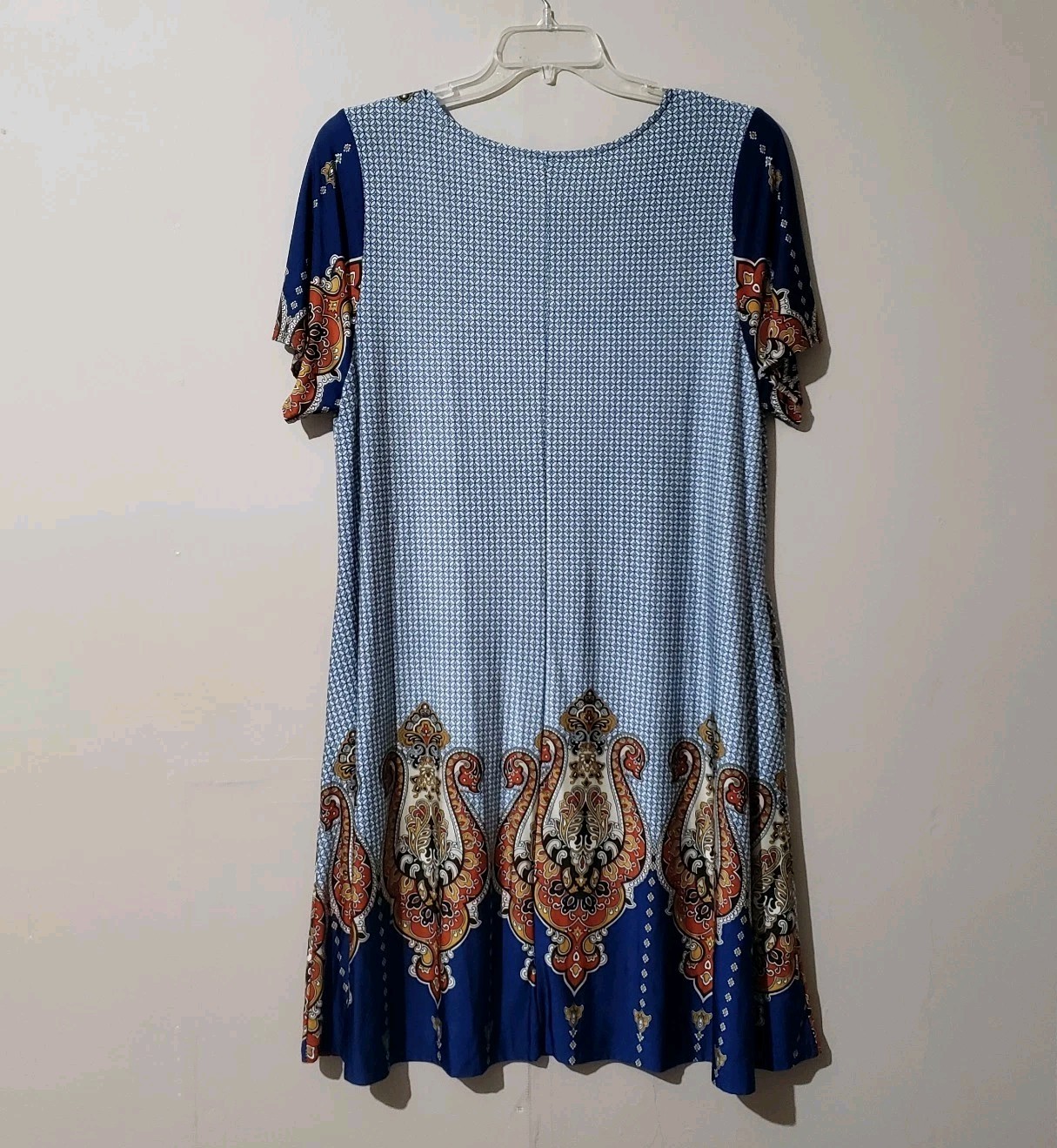 MOA USA Size 3x Polyester/Spandex Knit Swing Dress With Pockets Light Breezy
