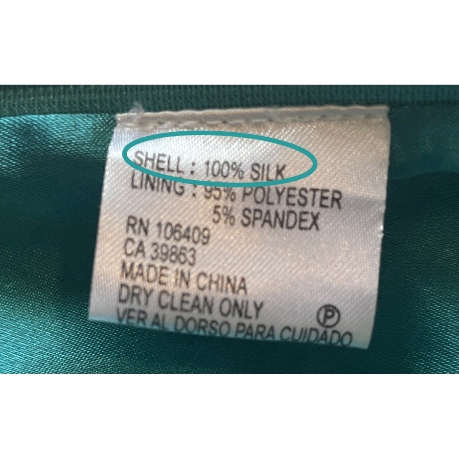 100% Silk Women Sz 2 Teal Strapless Mini Ruffle Neckline Dress 🩵 Party Cocktail