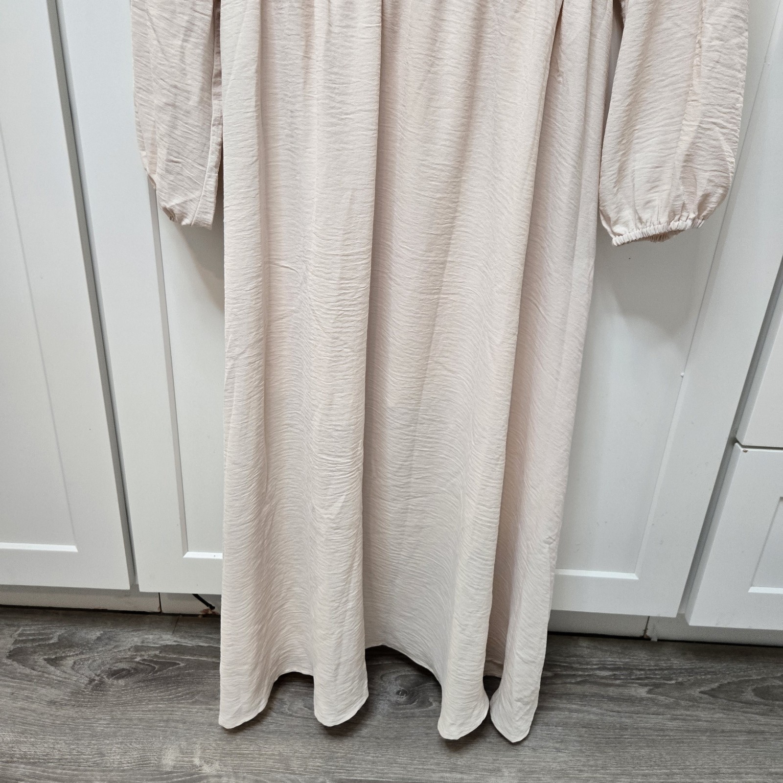 Cupshe Medium Cream Ivory Neutral Maxi Long-Sleeve Crochet Dress Bridal Boho