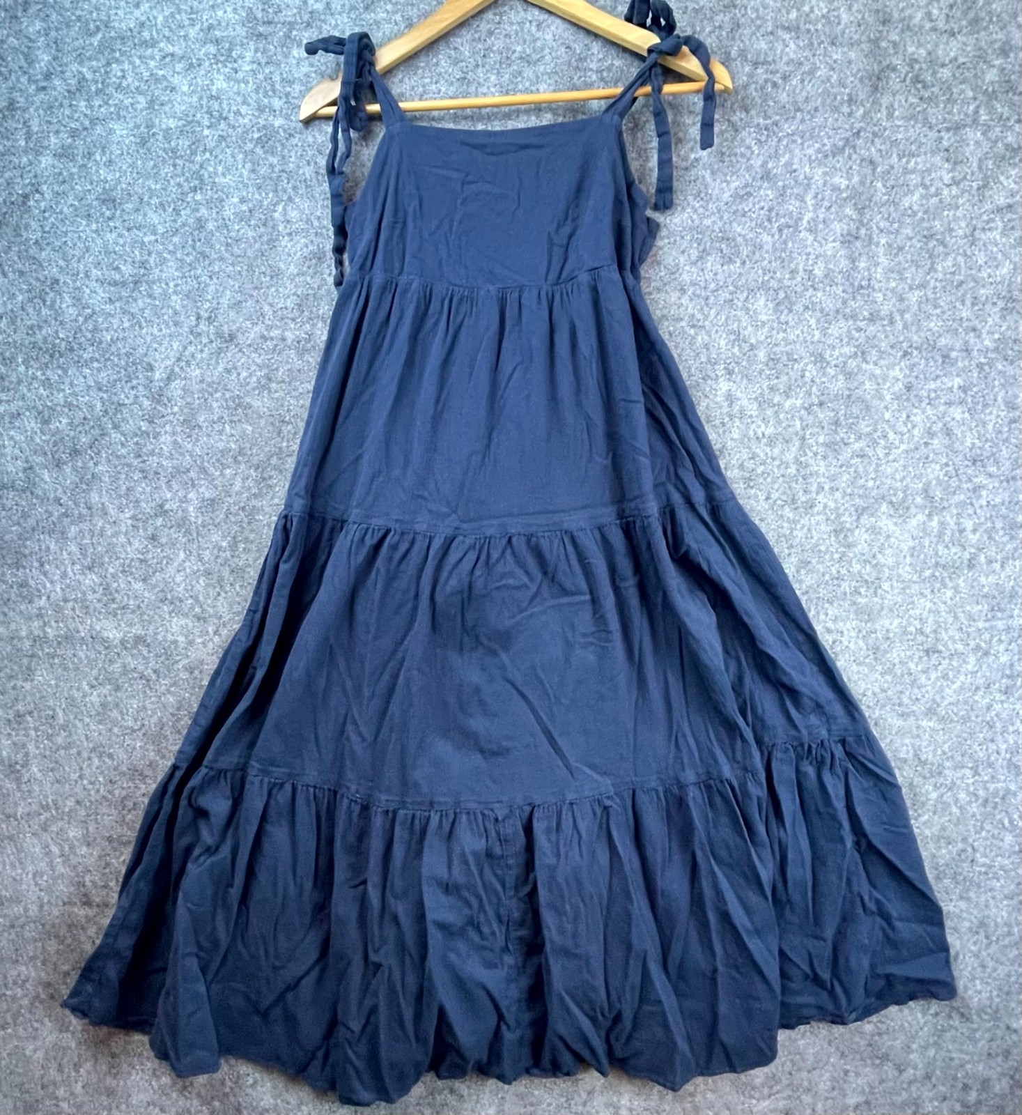 Madewell Tiered Maxi Dress Womens XS Blue Coastal Cowgirl Picnic Cottagecore