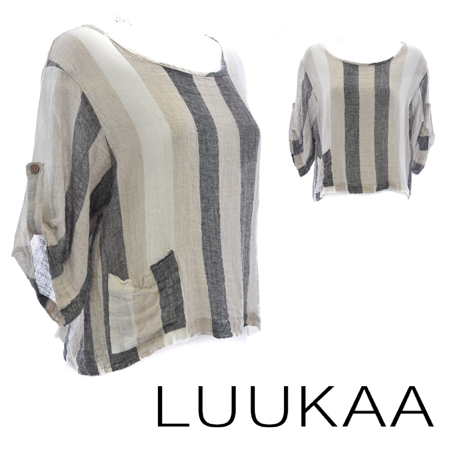 LUUKAA Linen Gauze A5009 LUCKY TUCKER DRESS Ruched Hem (sizes S-L) LIME GREEN