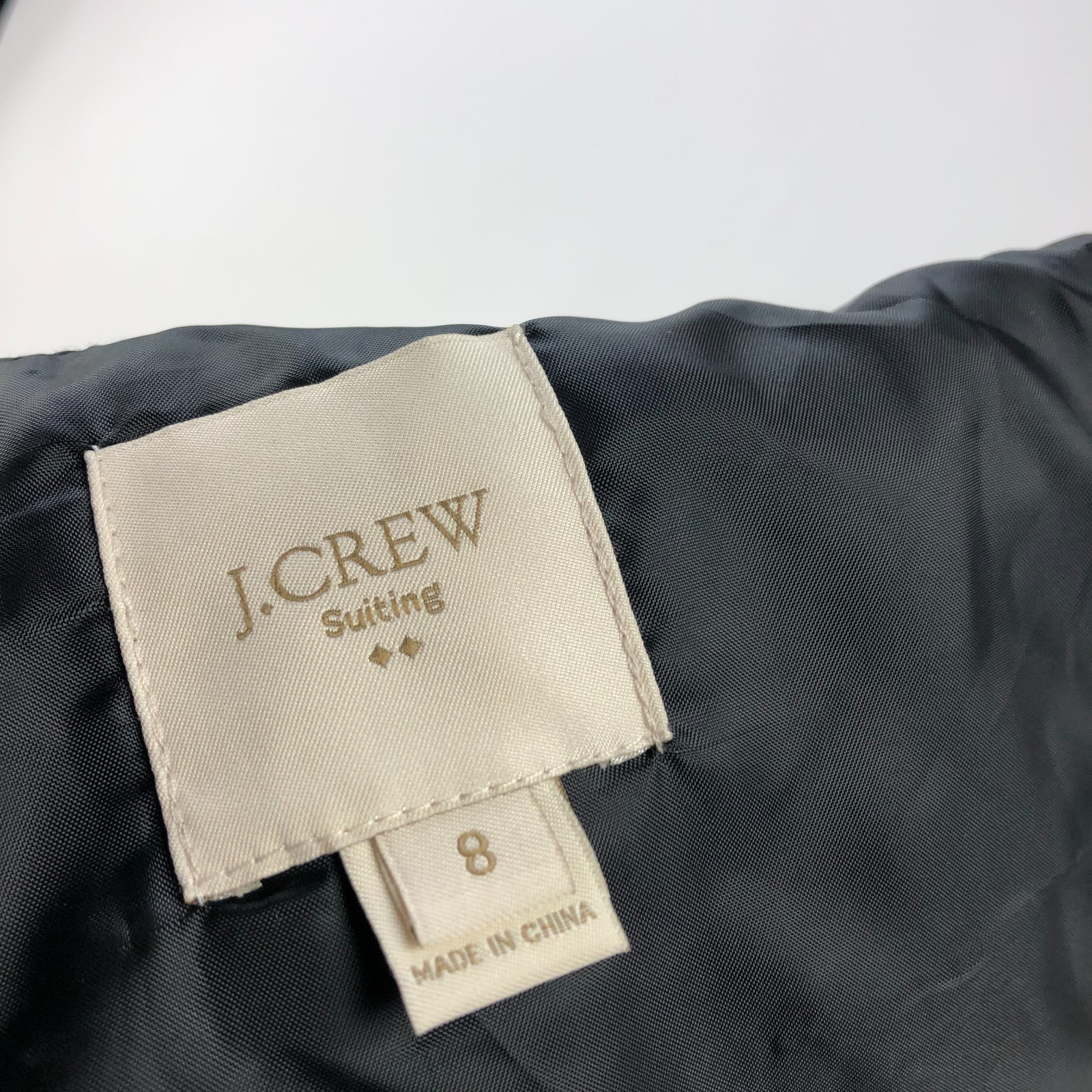 J.Crew Suiting 8 100% Wool Sheath Pleated Knee Length Dress Black MINT 02537