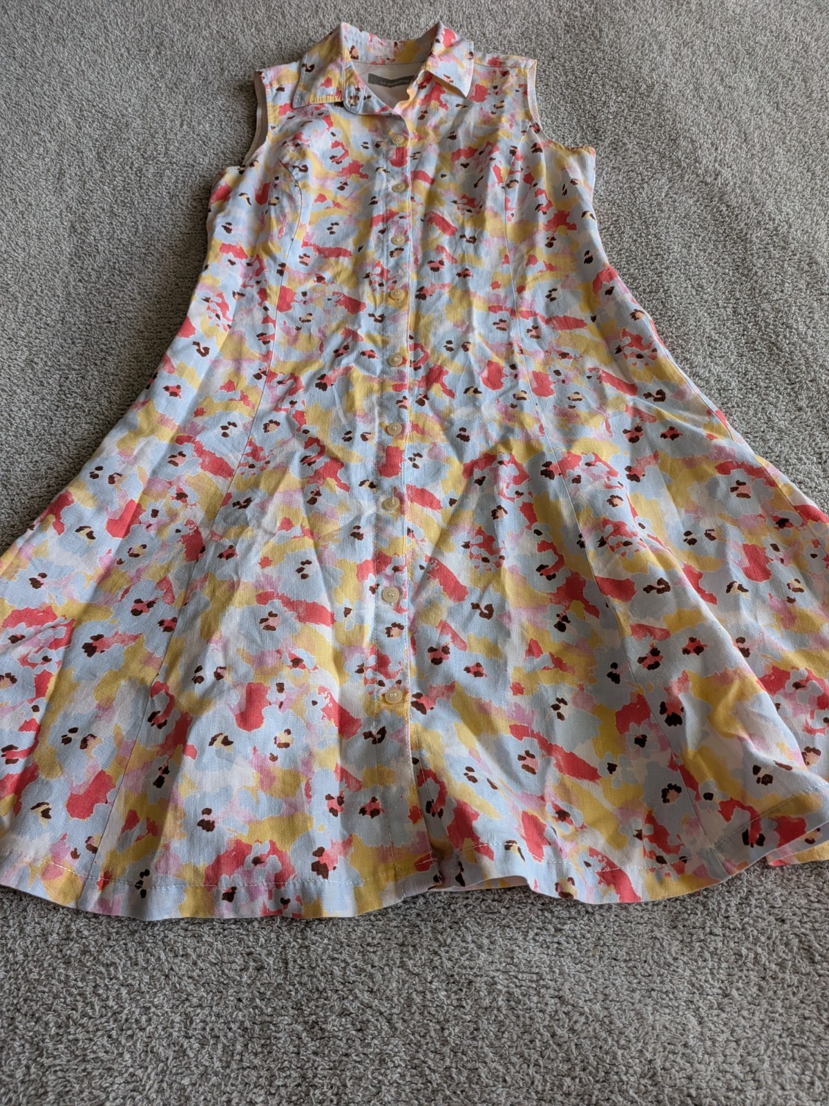 🌼B2G1🌼 Liz Claiborne Pastel Sleeveless Button-Front Mini Dress in Size 4P
