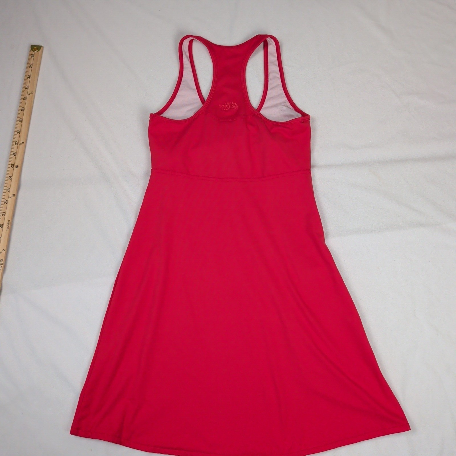 Active Red Racerback Dress Built-In Bra Zipper Pocket Size Small