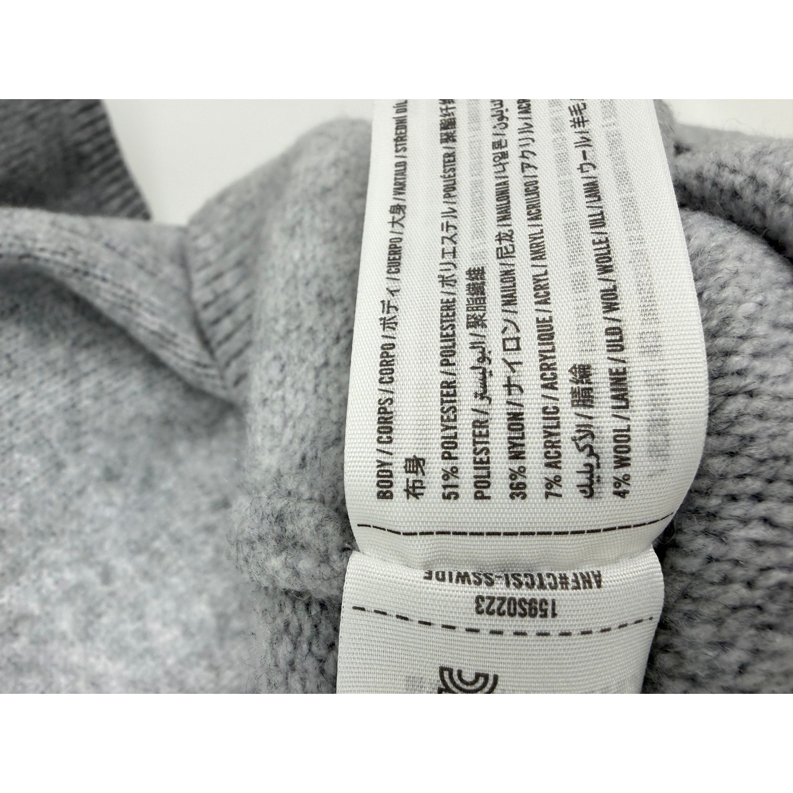NEW Abercrombie & Fitch Heather Grey Polo Sweater Dress Wool Blend Medium Tall