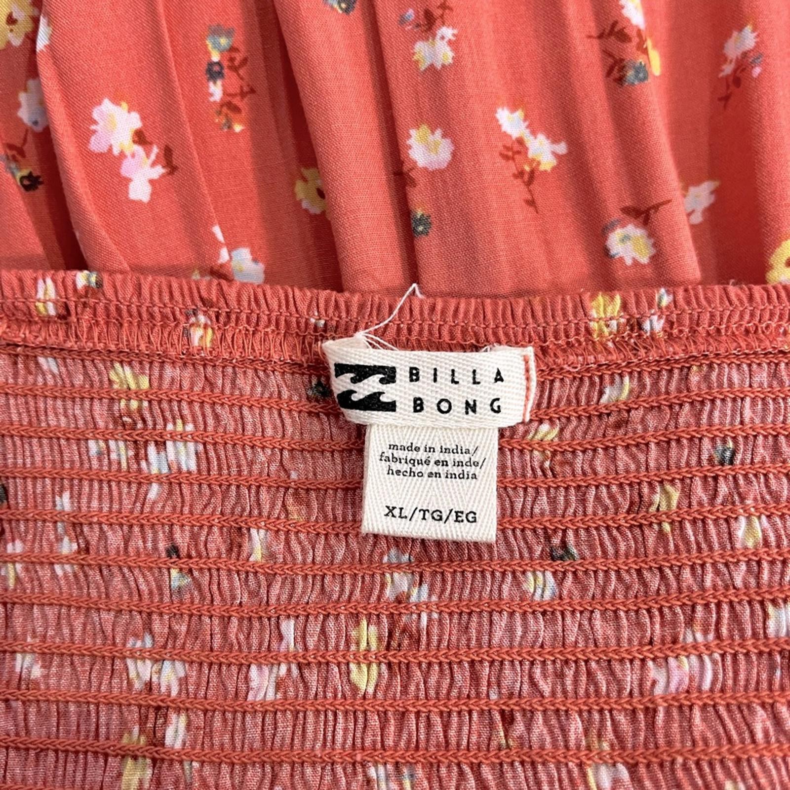 NWT Billabong Fell For You Floral Midi Dress In Terracotta Women’s Size XL