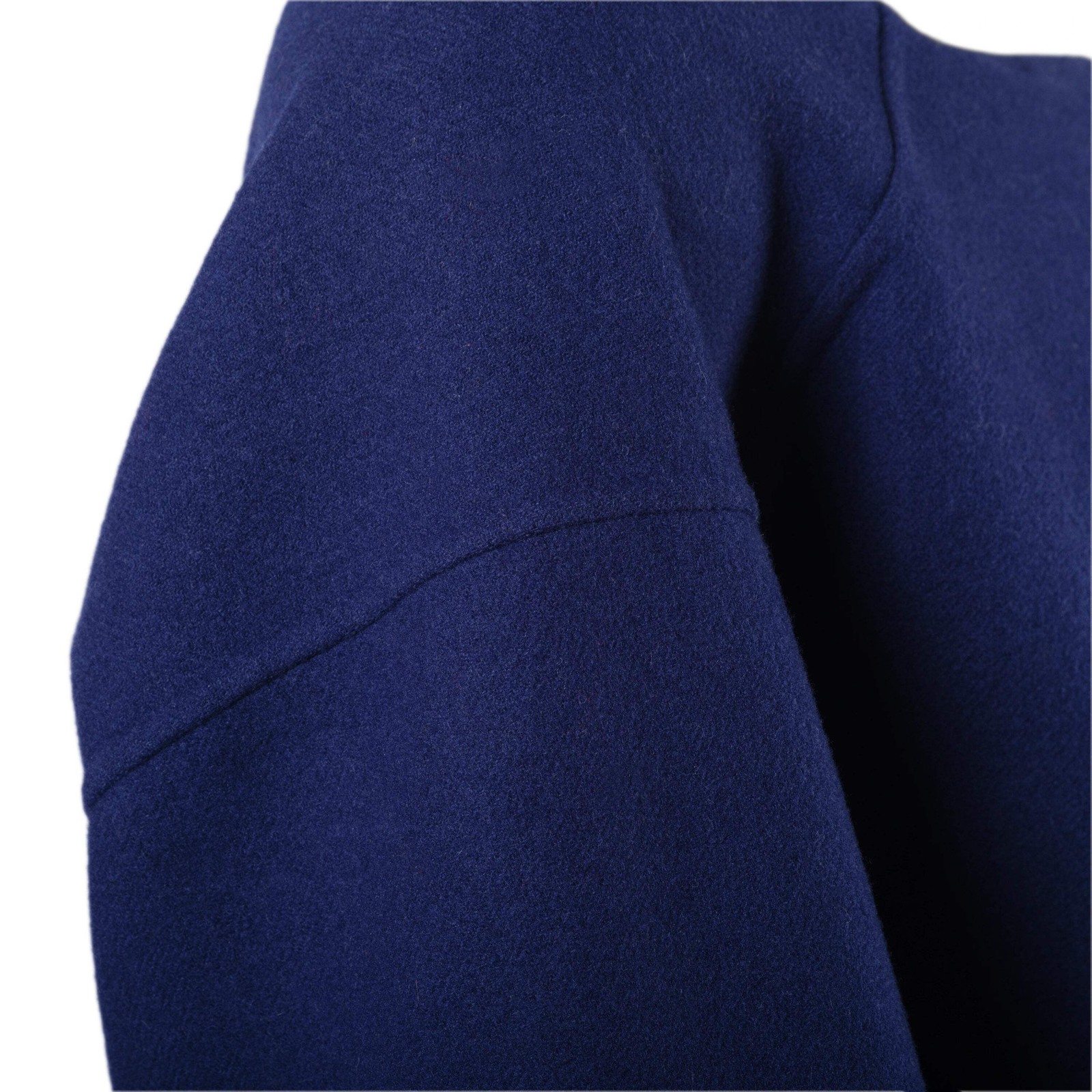 Jil Sander Blue Wool Cashmere Shift Dress Long Sleeve Designer Midi Dress