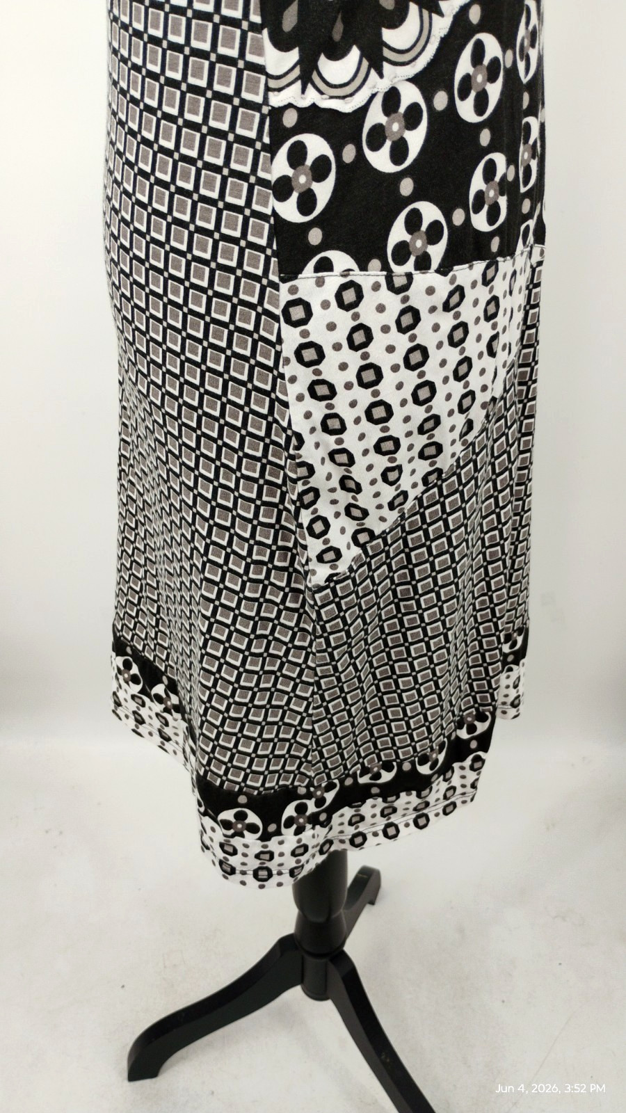 Prana Halter Geo Patchwork Dress Organic Cotton Elastane Smocked Medium