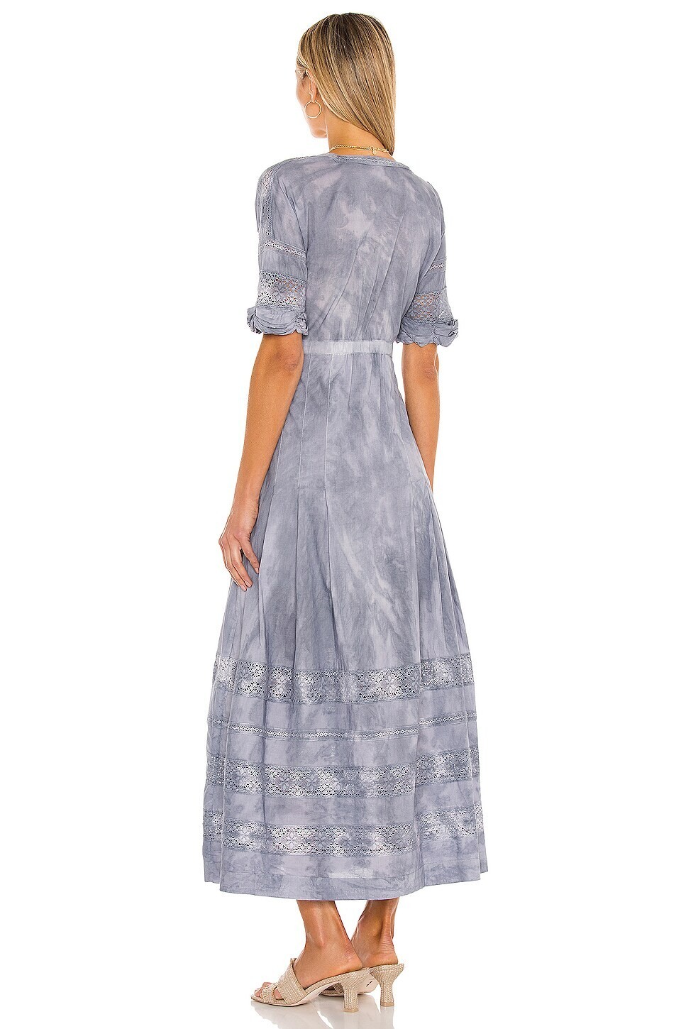 LoveShackFancy Edie Tie Dye Button Dress XS $135 Gorgeously Romantic