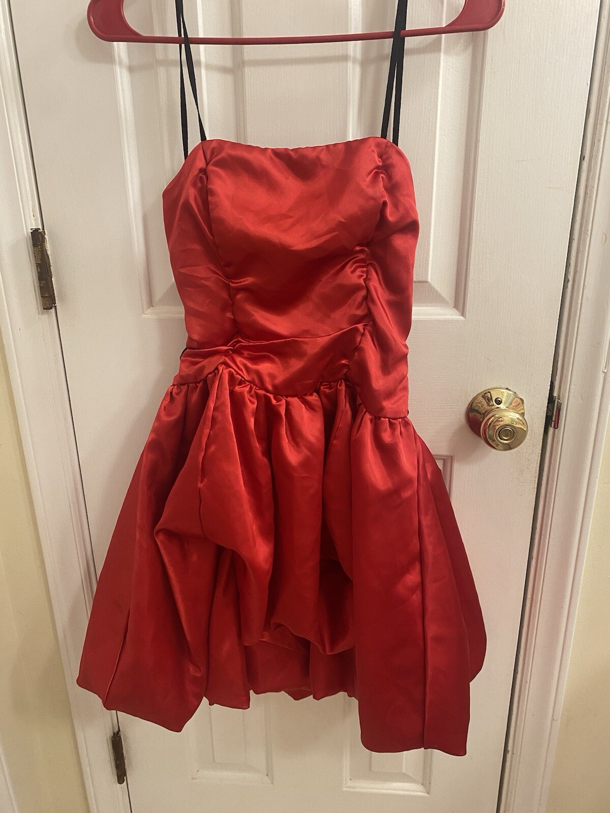Red cocktail bubble dress
