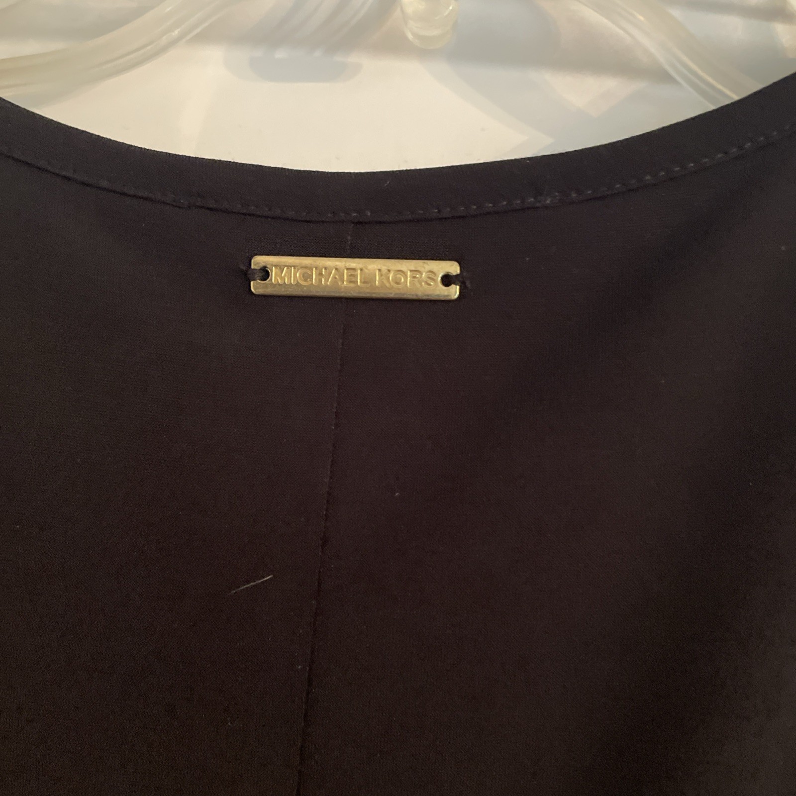 Michael Kors Side Tie Detail Waist Black Size Medium. Short Sheath Mini Dress…