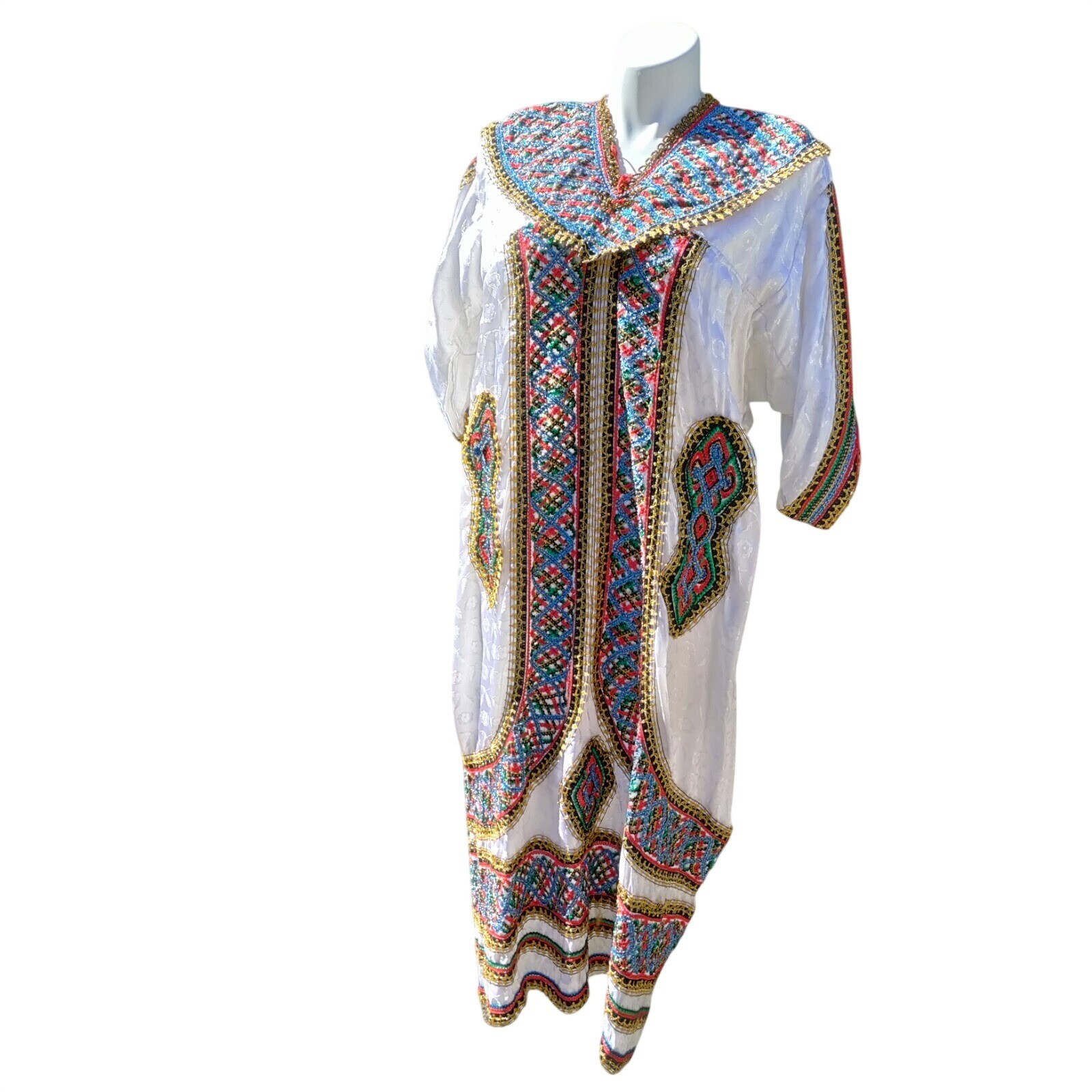 KAFTAN, No size tag, Please see measurements (Length Approx 51″)
