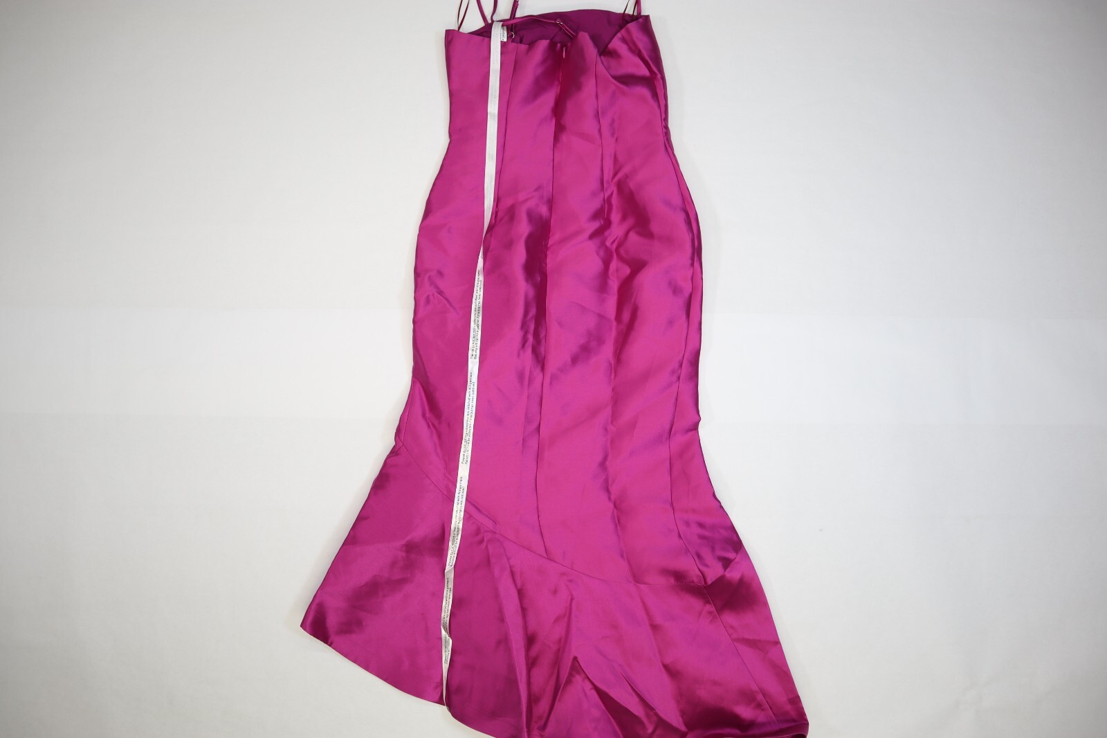 Nasty Gal Structured Twill Ruffle Strappy Midi Dress Formal Magenta Womens 6