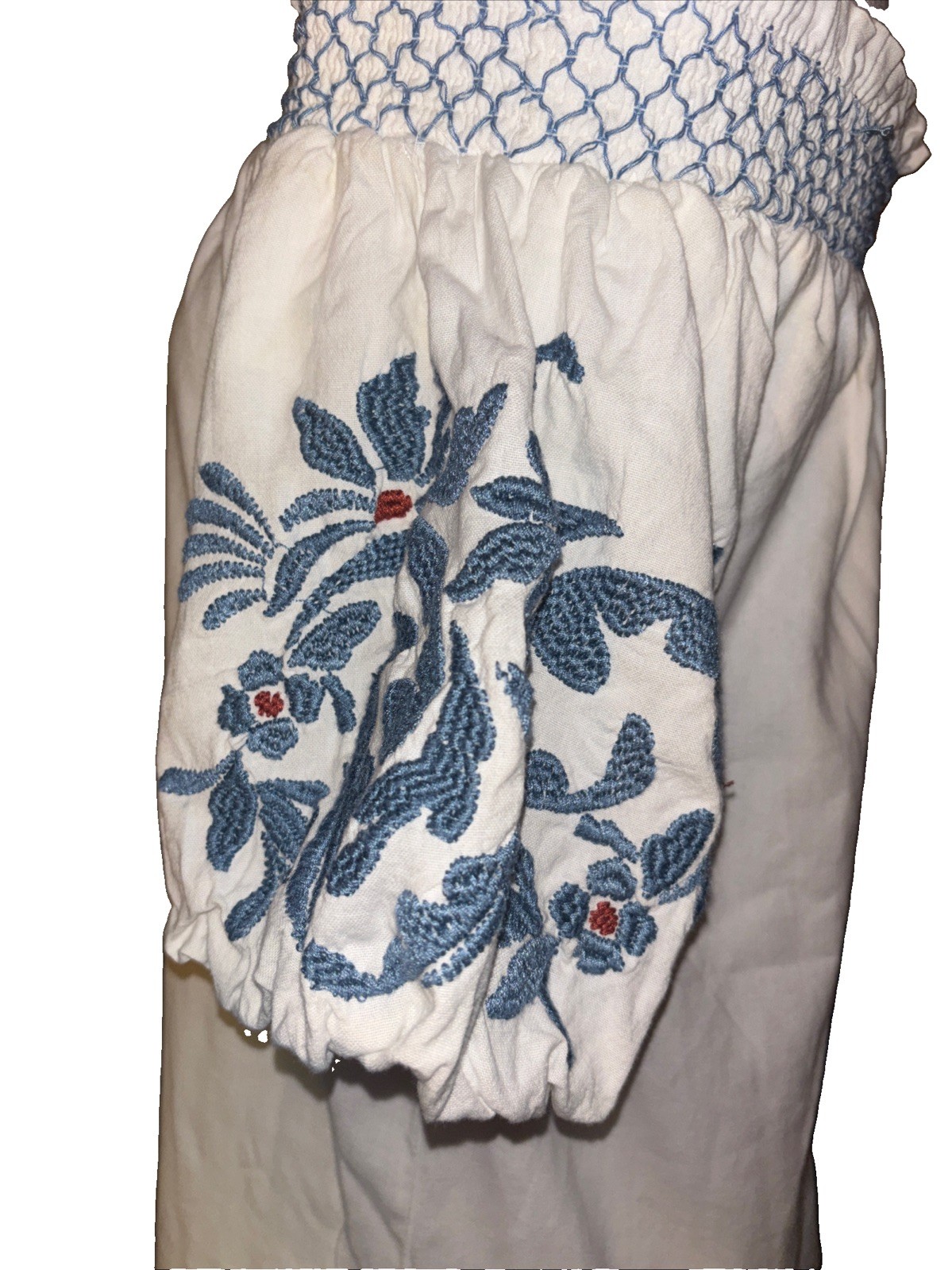 Beachlunchlounge Collection White Off Shoulder Embroidered Dress Size Medium